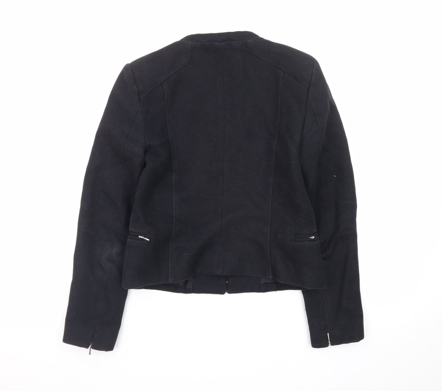 Mango Women’s Black XS Collarless Slim Fit Blazer Jacket