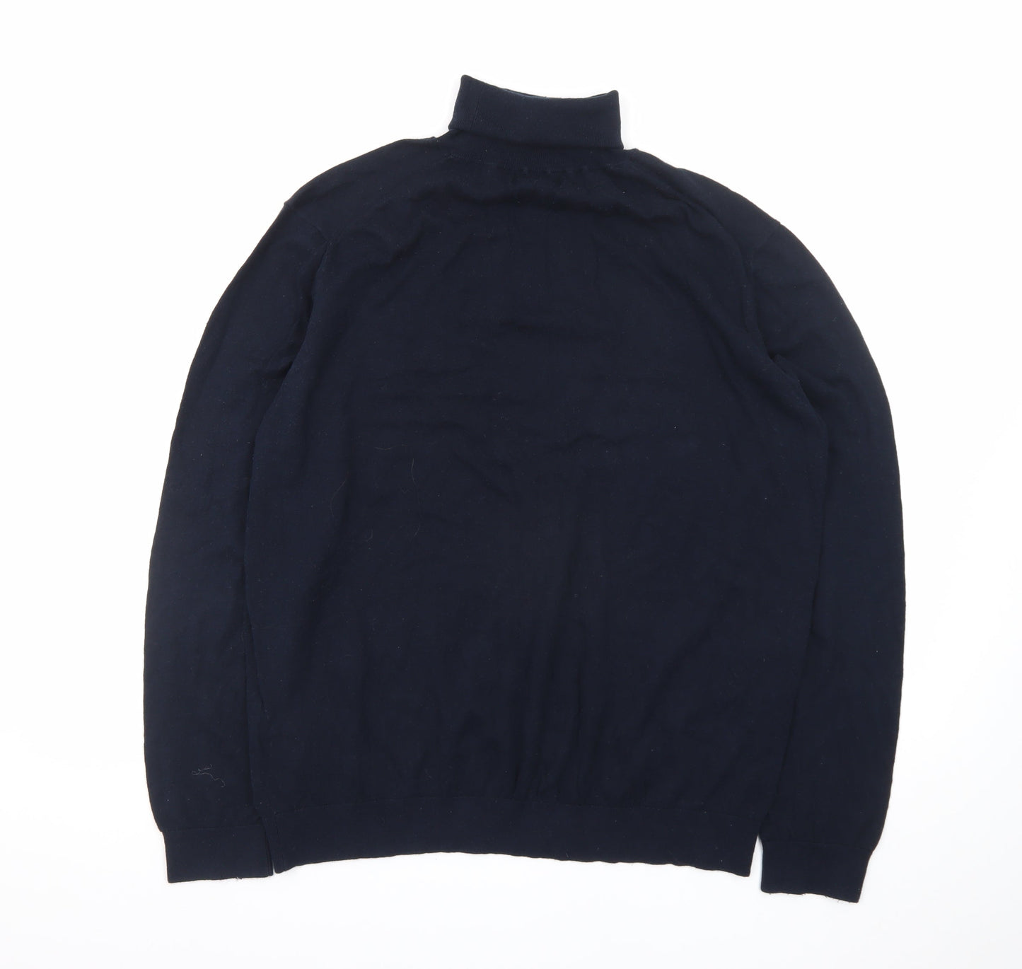 Replay Men's Blue Cotton Roll Neck Jumper XL
