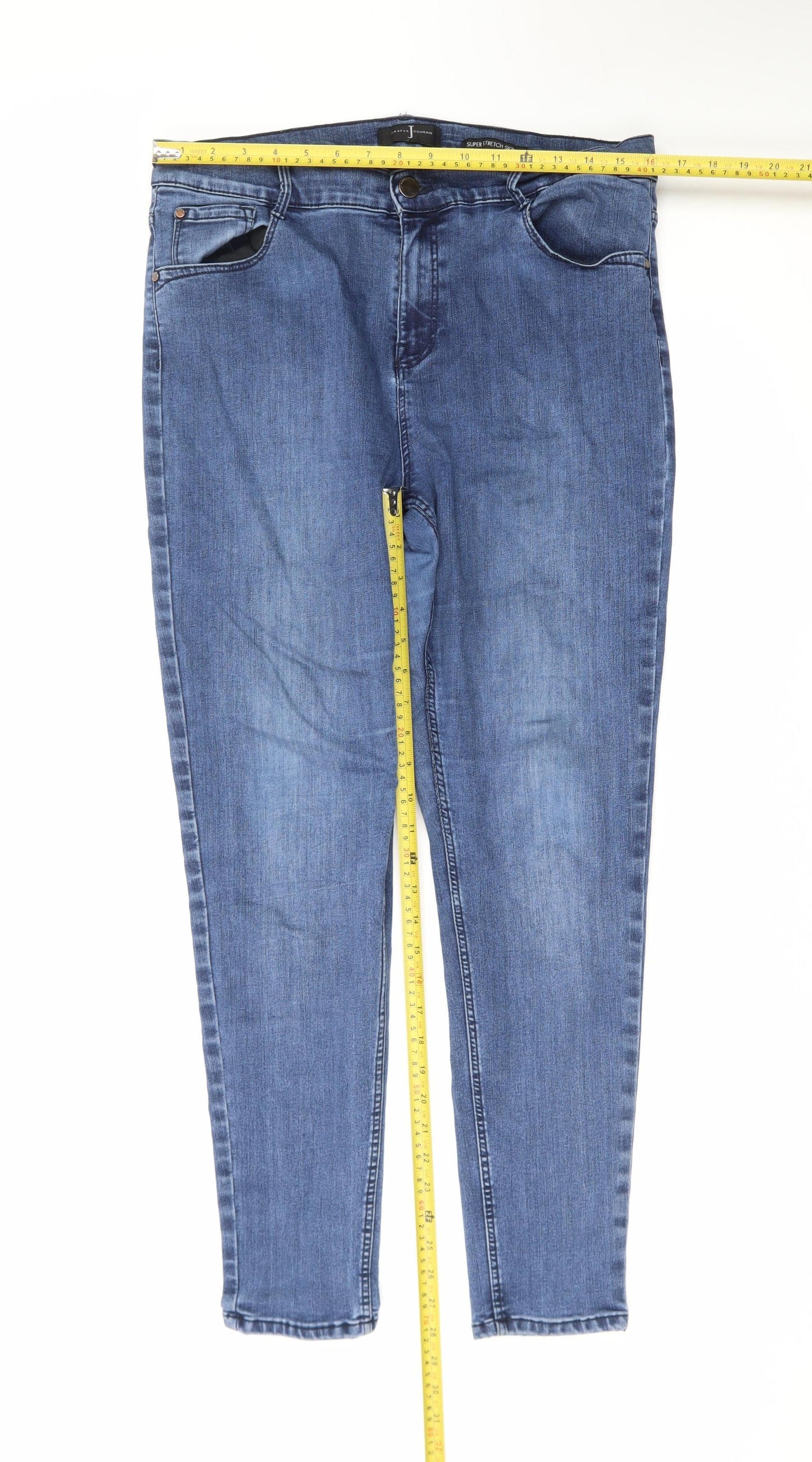 Jasper Conran Women’s Blue Skinny Jeans Size 16 Regular Stretch Denim