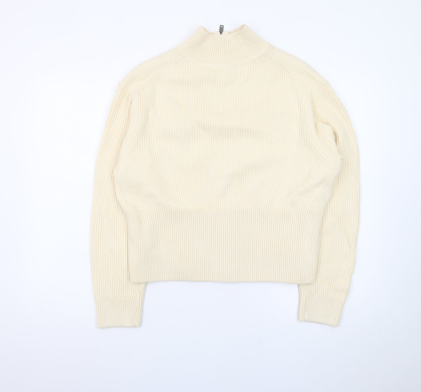 Marks and Spencer Women’s Ivory Full Zip Knit Jumper Size M