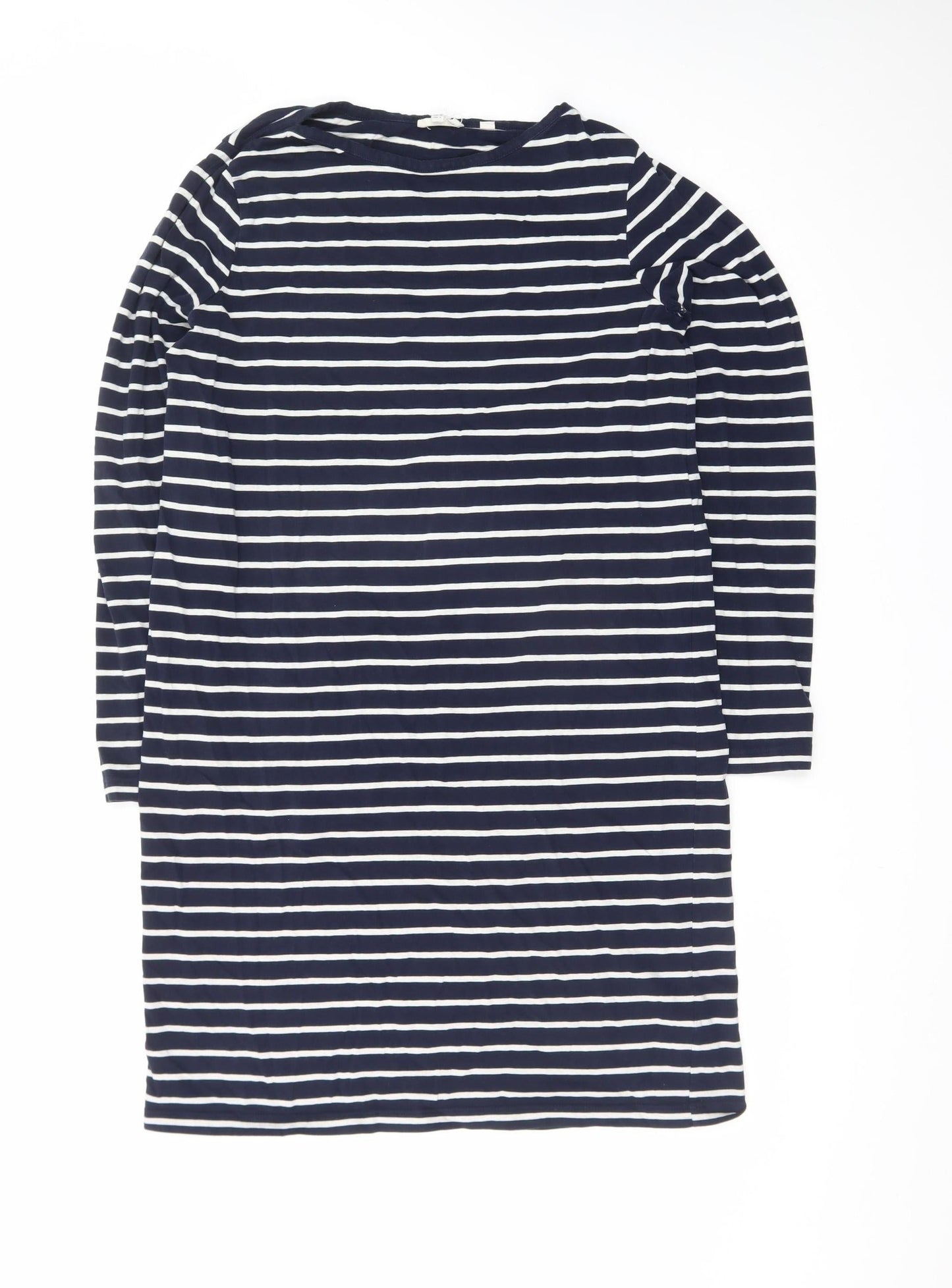 Fat Face Women’s Blue Striped Cotton Shift Dress Size 10