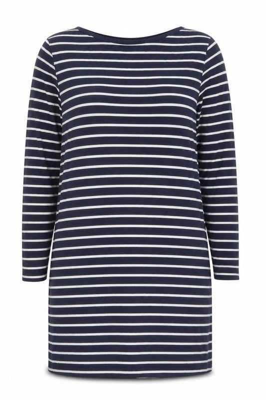 Fat Face Women’s Blue Striped Cotton Shift Dress Size 10