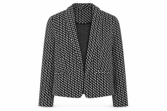 Marks and Spencer Women’s Black Geometric Blazer Size 12
