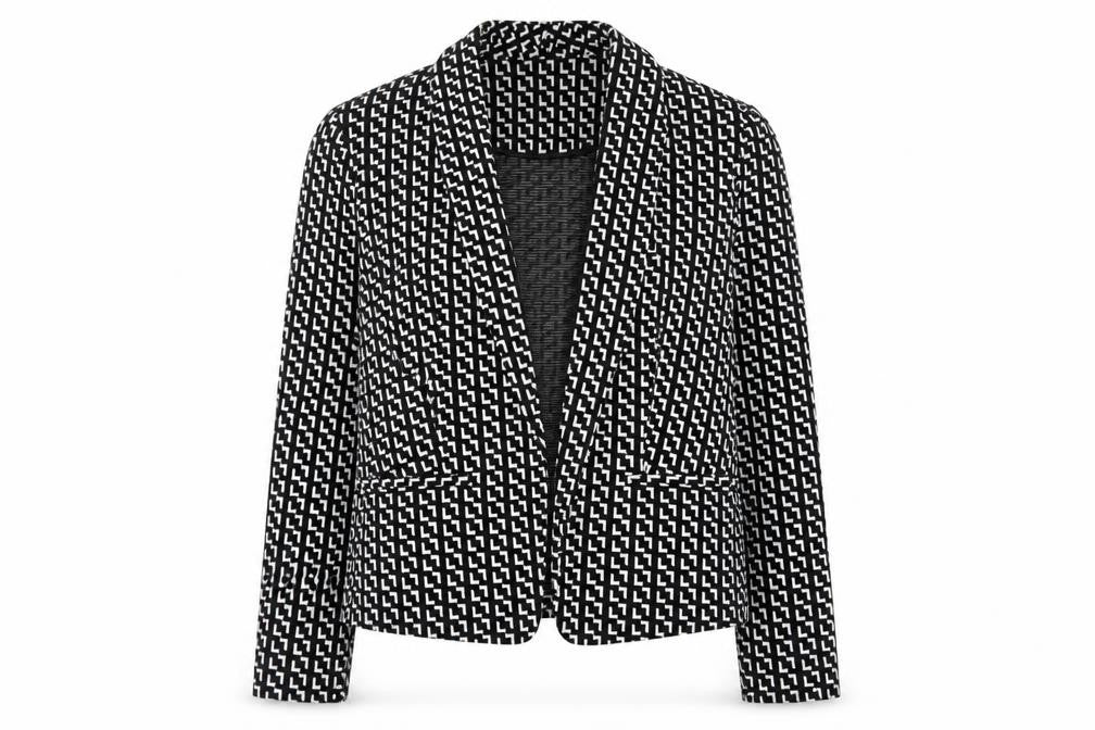 Marks & Spencer Women’s Black Geometric Blazer Size 12
