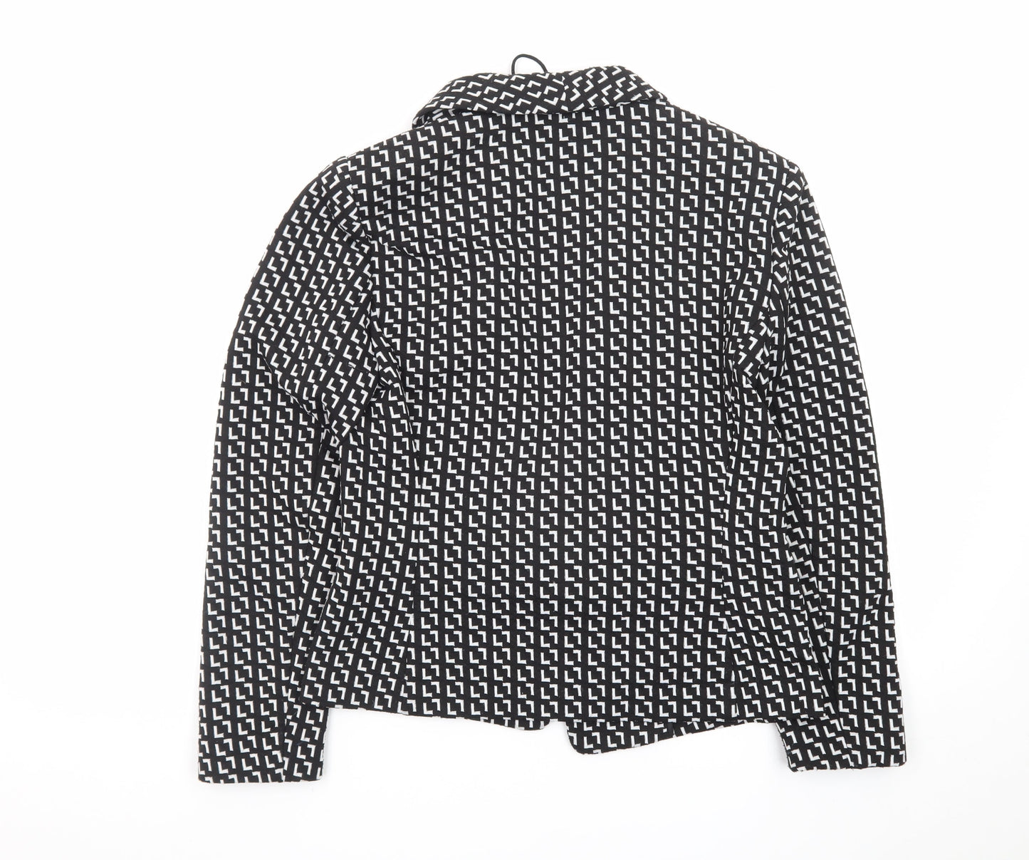 Marks and Spencer Women’s Black Geometric Blazer Size 12