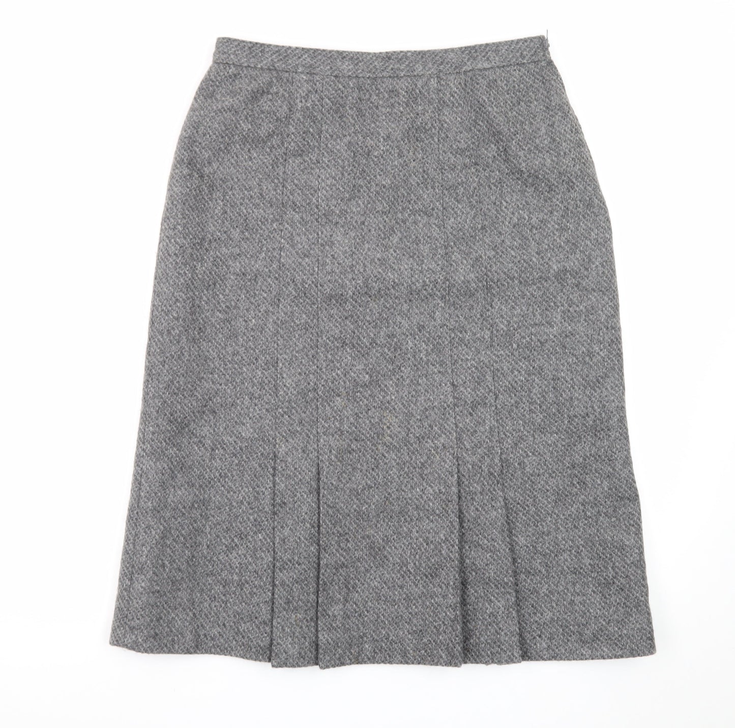 Marks and Spencer Women’s Grey Wool Pleated Midi Skirt Size 16
