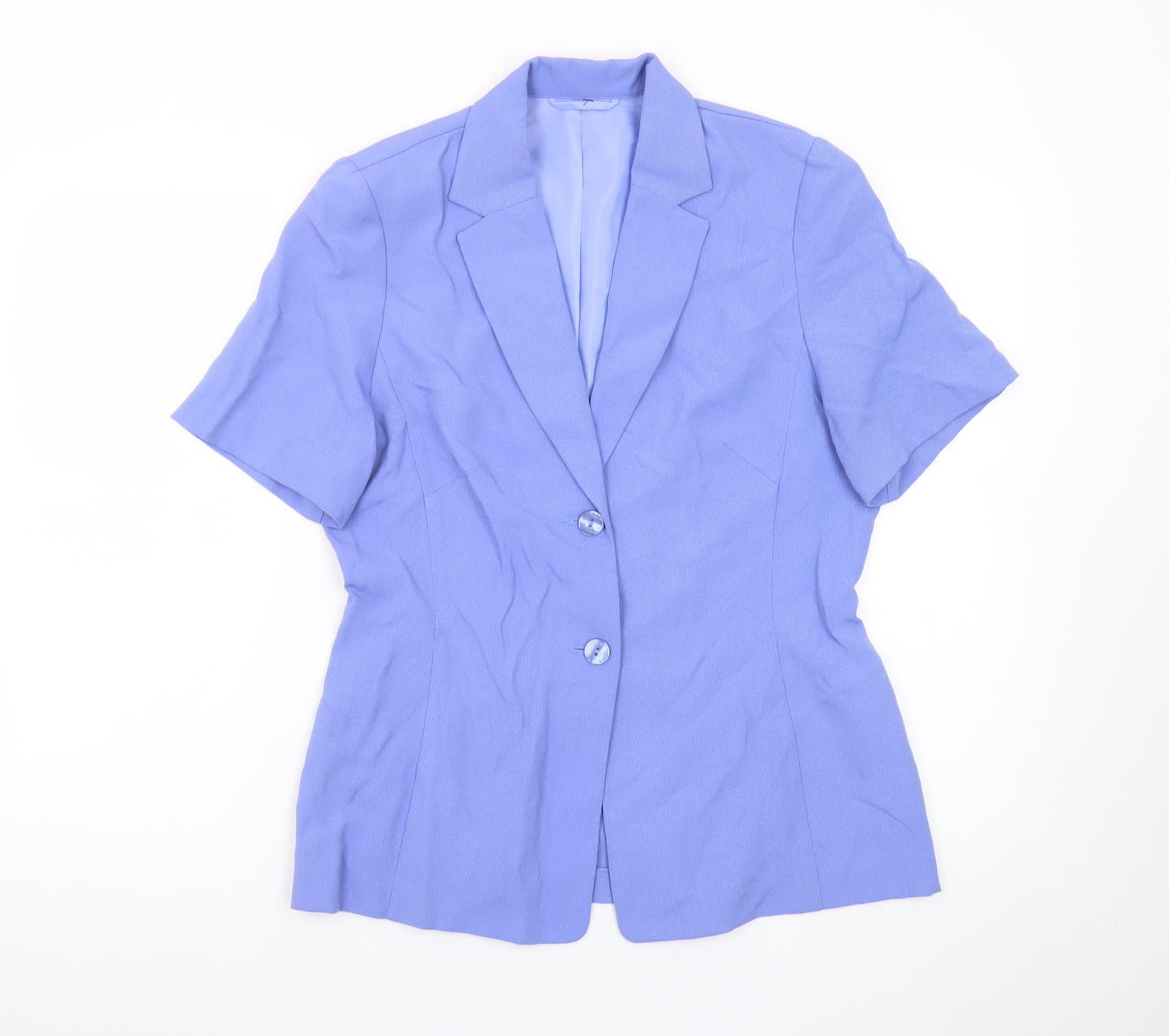 Dorothy Perkins Women's Blue Short Sleeve Suit Jacket Size 12