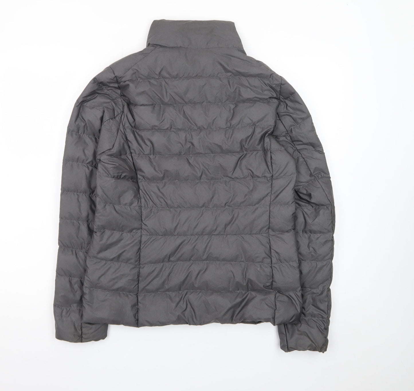 Uniqlo Men's Grey Lightweight Down Puffer Jacket M Water Resistant