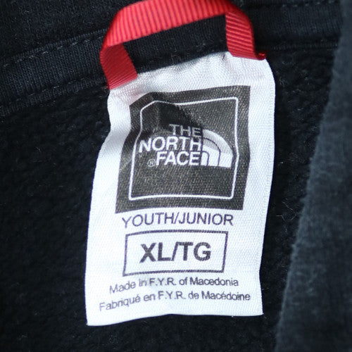 The North Face Boys Black XL Pullover Hoodie 100% Cotton Logo Sweatshirt