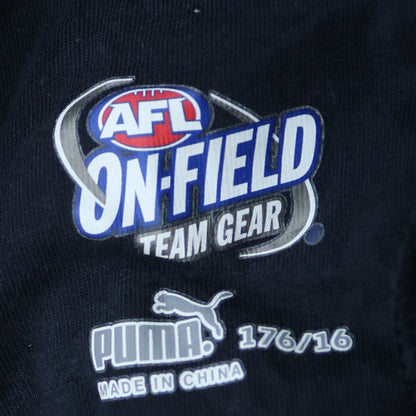 Additional view of Puma Carlton FC boys’ black pullover hoodie, size 16, regular fit afl team gear