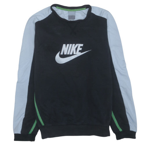 Nike Mens Black M Crew Neck Pullover Sweatshirt with Logo