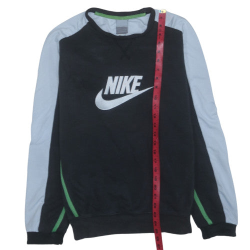Nike Mens Black M Crew Neck Pullover Sweatshirt with Logo