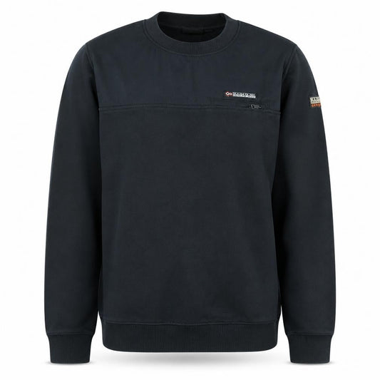Napapijri Men's Black Pullover Sweatshirt L Outdoor Fleece