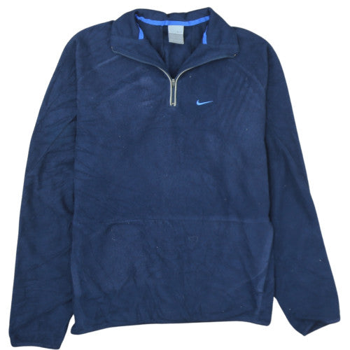 Nike Men's Blue Fleece 1/4 Zip Pullover Sweatshirt Size M
