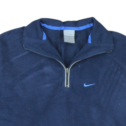 Nike Men's Blue Fleece 1/4 Zip Pullover Sweatshirt Size M