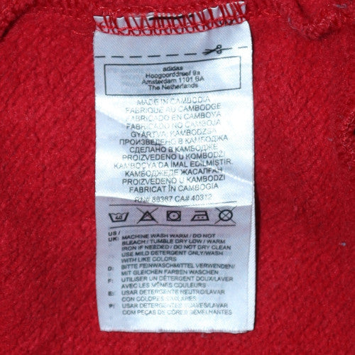 Adidas Men's Red 2XL Pullover Hoodie Fleece Sportswear