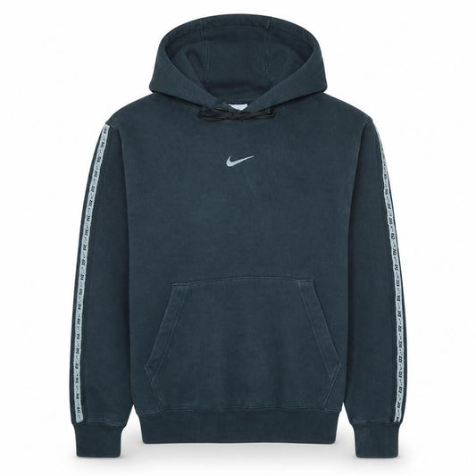 Nike Men's Black Small Pullover Hoodie with Logo Tape Detail