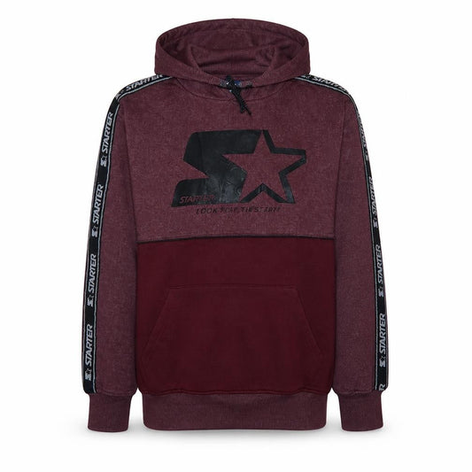 Starter Men's Red Pullover Hoodie Medium Fleece Logo Sportswear