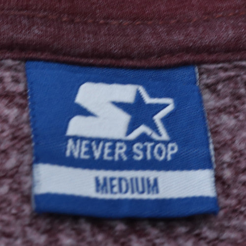 Starter Men's Red Pullover Hoodie Medium Fleece Logo Sportswear