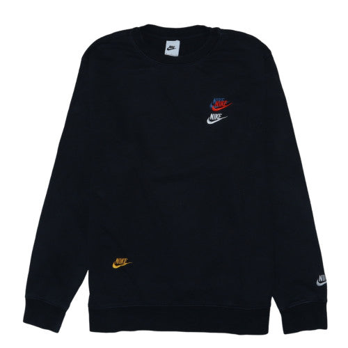 Nike Men's Black XL Crew Neck Embroidered Logo Sweatshirt