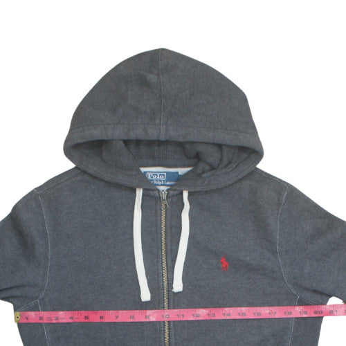 Polo Ralph Lauren Men's Grey Full Zip Hoodie Small Cotton Blend