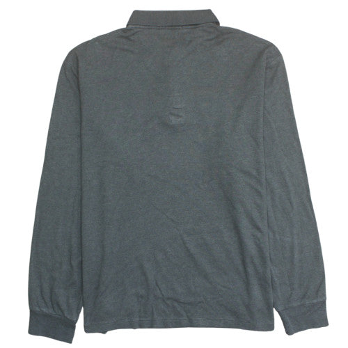 Ralph Lauren Men's Grey Slim Fit Long Sleeve Cotton Polo Shirt L