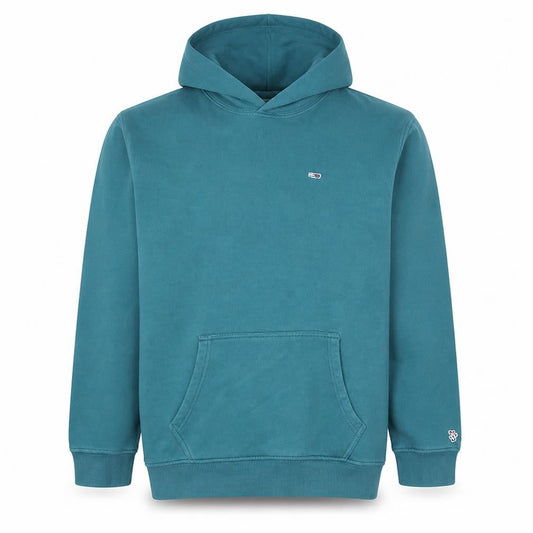 Tommy Jeans Men's Blue Pullover Hoodie M Logo Fleece Sweatshirt