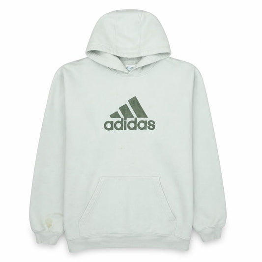 Adidas Men's White Pullover Hoodie Size M Fleece Sportswear