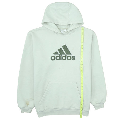 Adidas Men's White Pullover Hoodie Size M Fleece Sportswear