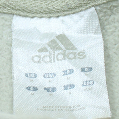Adidas Men's White Pullover Hoodie Size M Fleece Sportswear