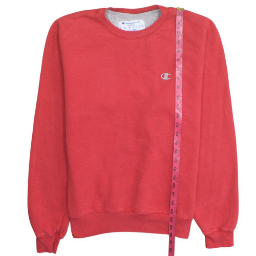Champion Men's Red Pullover Sweatshirt M Regular Fit Crew Neck