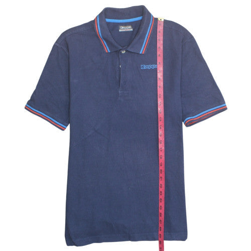 Kappa Mens Navy Blue Short Sleeve Polo Shirt XL 100% Cotton