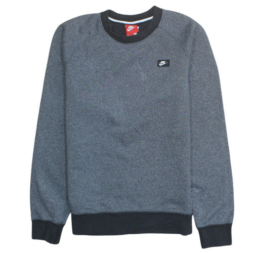 Nike Men's Grey Crew Neck Pullover Sweatshirt Size S