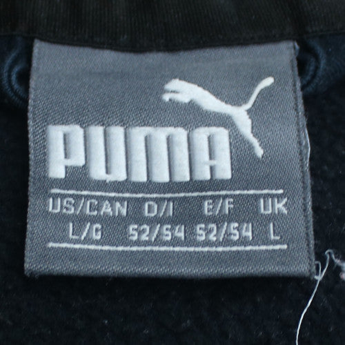 Puma Men's Black Full Zip Hoodie L Sports Fleece Sweatshirt