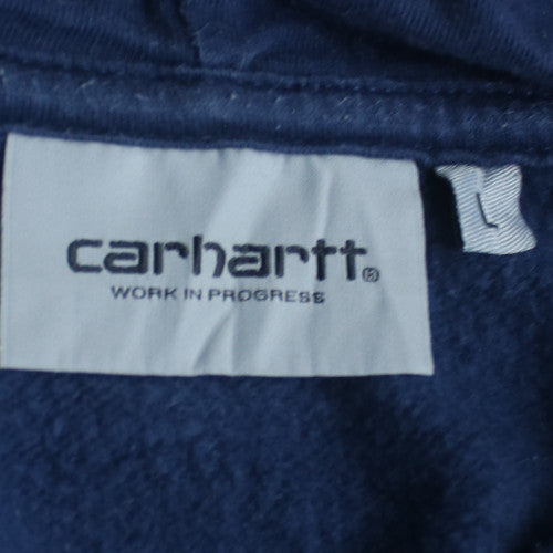 Carhartt WIP Mens Blue Pullover Hoodie Large Cotton Blend