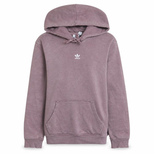 Adidas Women Mauve Hoodie Size 10 Pullover Cotton Logo Casual