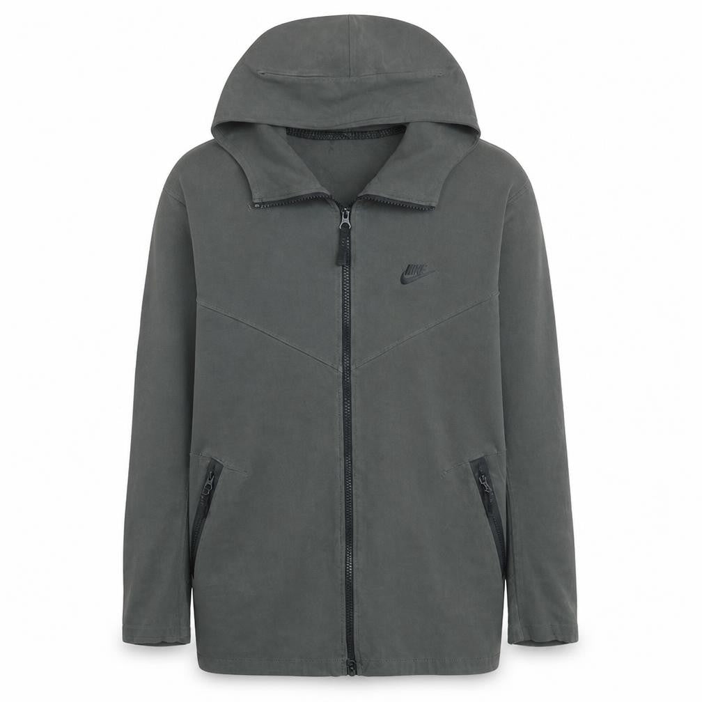 Nike Men's Grey Full Zip Hoodie XL Cotton Blend Fleece