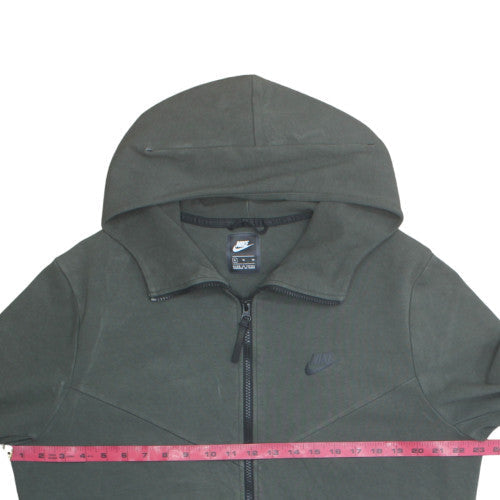Nike Men's Grey Full Zip Hoodie XL Cotton Blend Fleece
