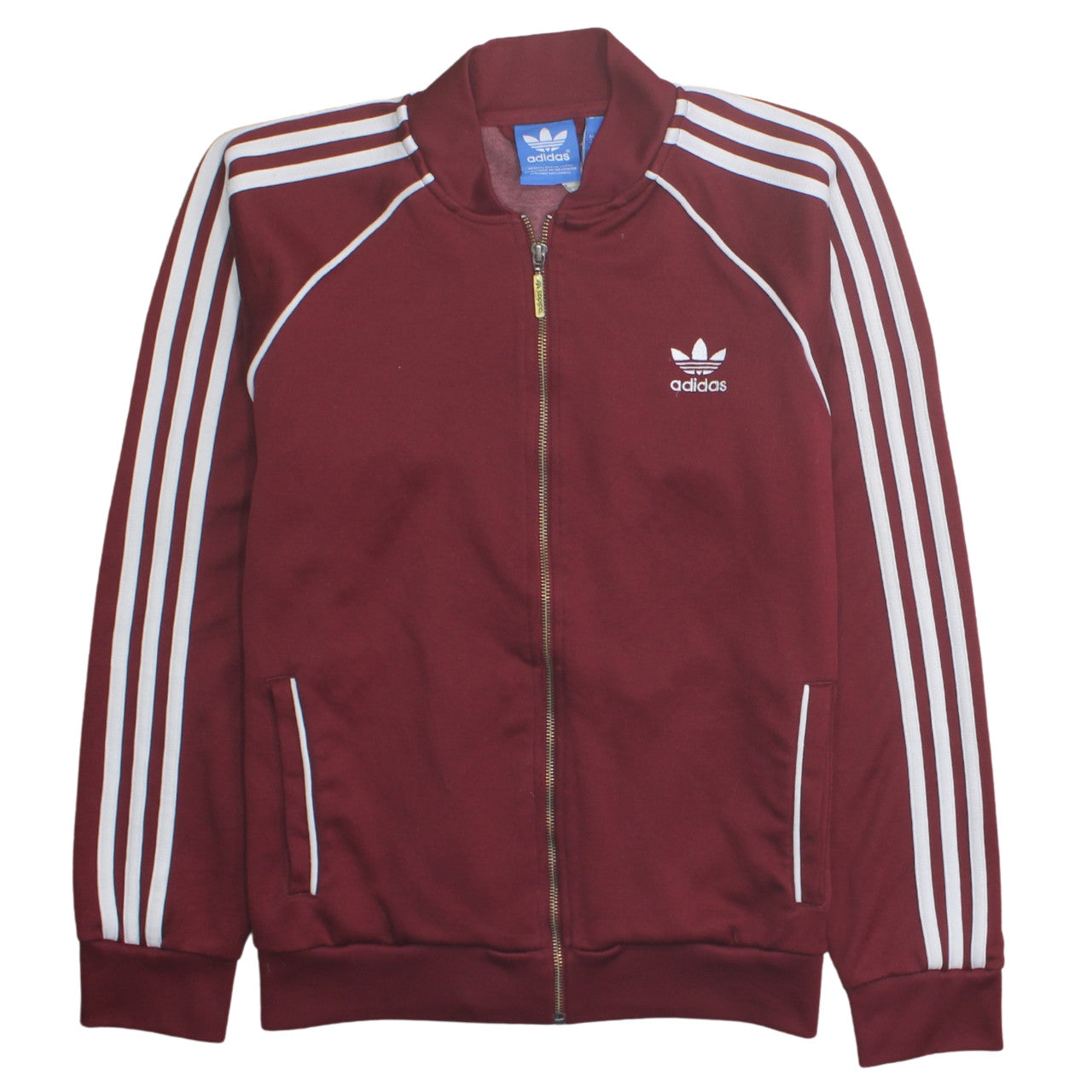 Adidas Men’s Red Full Zip Sweatshirt Jacket Size L Classic Sports Top