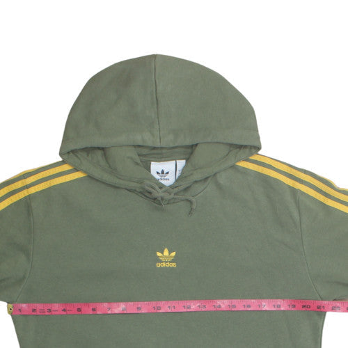 Adidas Men’s Green Pullover Hoodie S Logo Fleece Sportswear
