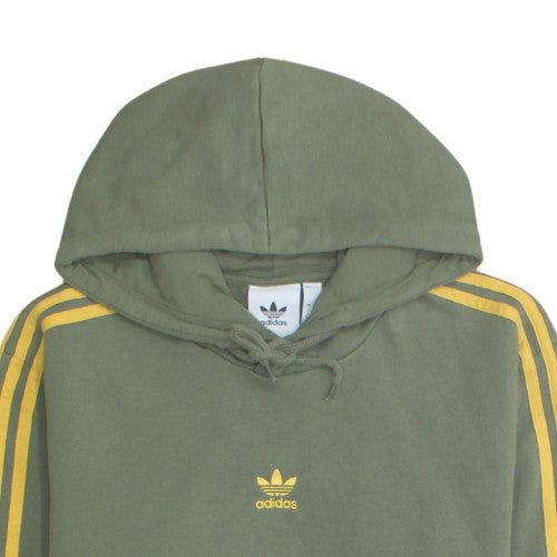 Adidas Men’s Green Pullover Hoodie S Logo Fleece Sportswear