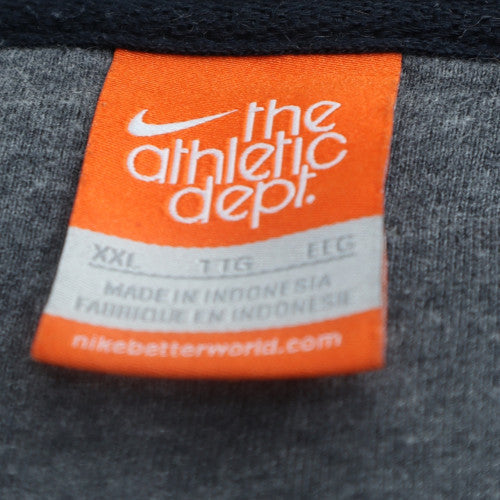 Nike Men's Blue Full Zip Hoodie 2XL Fleece Lined Sportswear