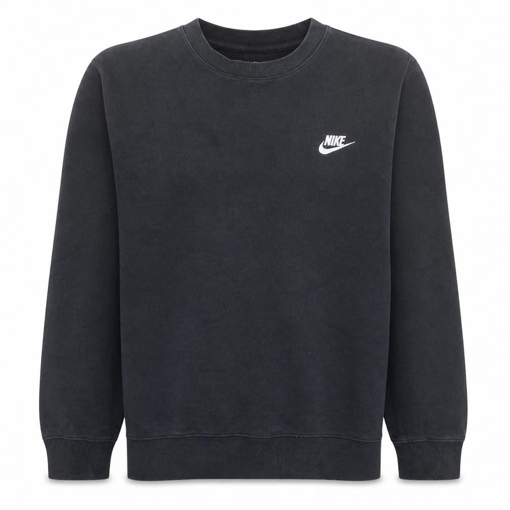 Nike Men's Black Crew Neck Sweatshirt S Pullover Fleece Logo