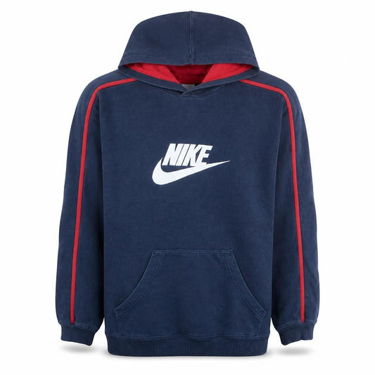 Nike Men's Navy Blue XL Pullover Hoodie with Logo Graphic Print