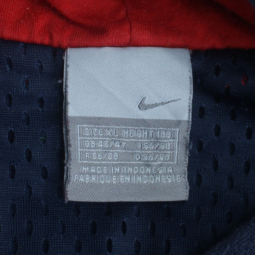 Nike Men's Navy Blue XL Pullover Hoodie with Logo Graphic Print