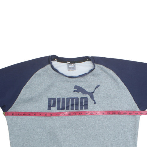 Puma Men's Grey XL Pullover Sweatshirt Crew Neck Fleece Jumper