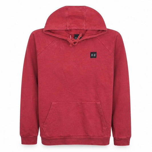Under Armour Men's Red Pullover Hoodie Size L Fleece Sweatshirt