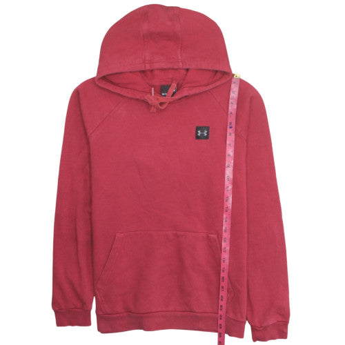 Under Armour Men's Red Pullover Hoodie Size L Fleece Sweatshirt
