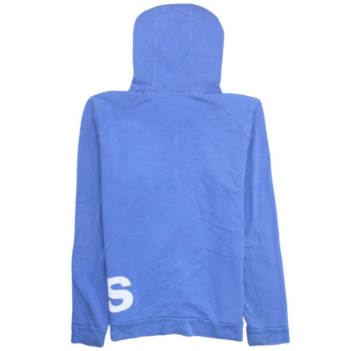 Adidas Men's Blue Pullover Hoodie Small Graphic Logo Sportswear