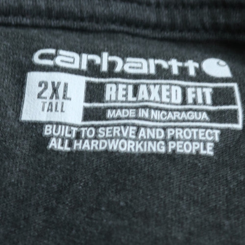 Carhartt Men's Grey 2XLT Relaxed Fit Short Sleeve Crew Neck T-Shirt